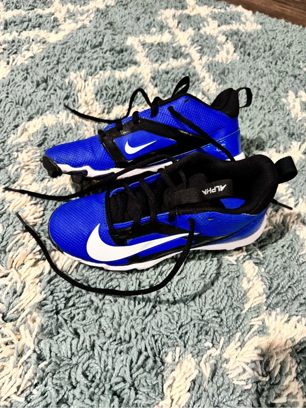 Nike Kids Royal Blue, Black and White Football Cleats